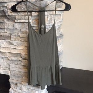Olive green cropped tank